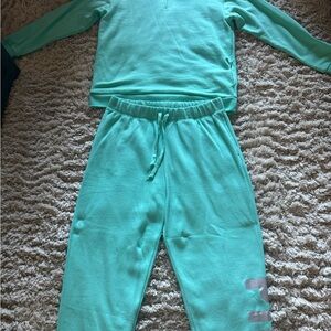 HUGE PINK closet clean out!  PINK Victoria's Secret Beautiful Teal Jogger Set
